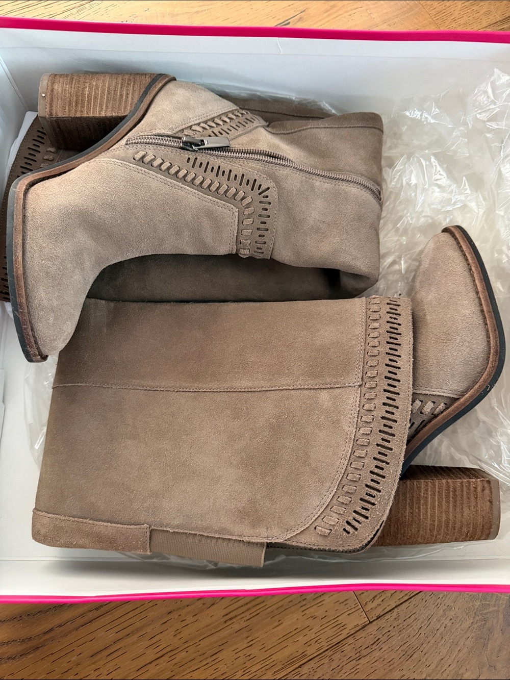 Vince Camuto Taupe Suede Over-the-Knee Boots